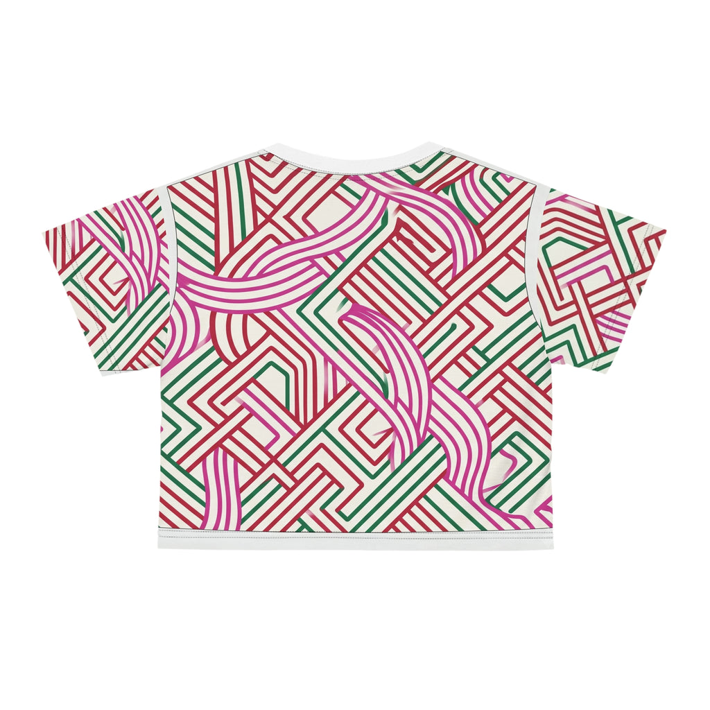 Geometric Basketweave | Crop Tee