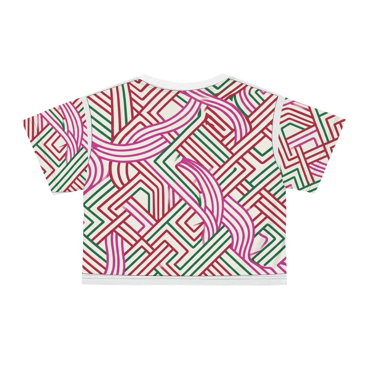 Geometric Basketweave | Crop Tee