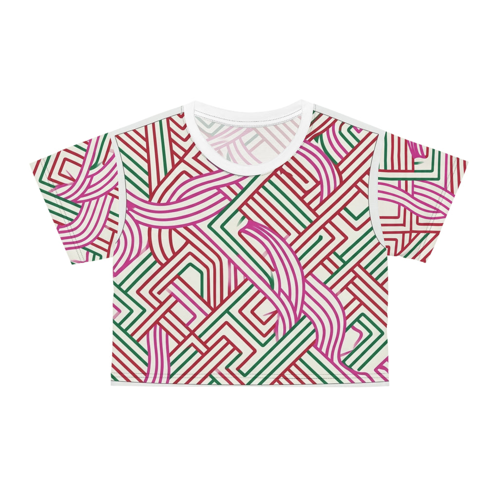 Geometric Basketweave | Crop Tee