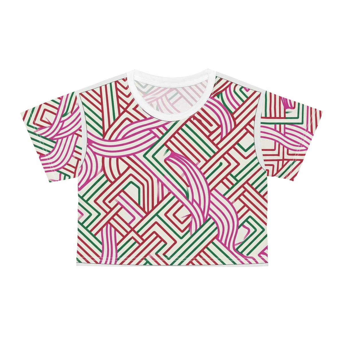 Geometric Basketweave | Crop Tee