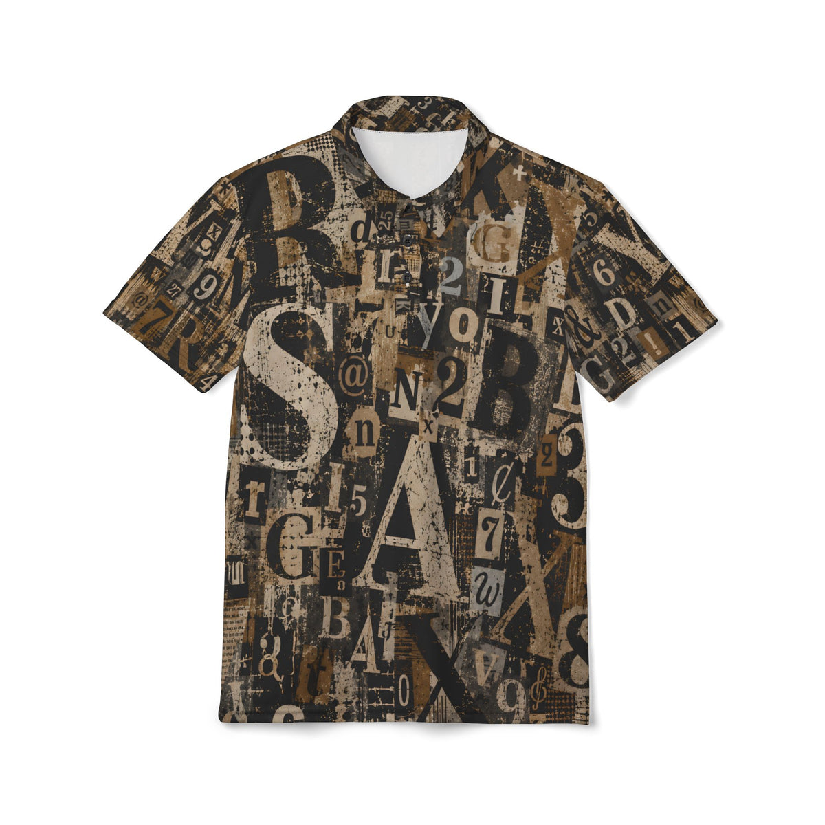 Vintage Letterpress | All-Over Print Polo