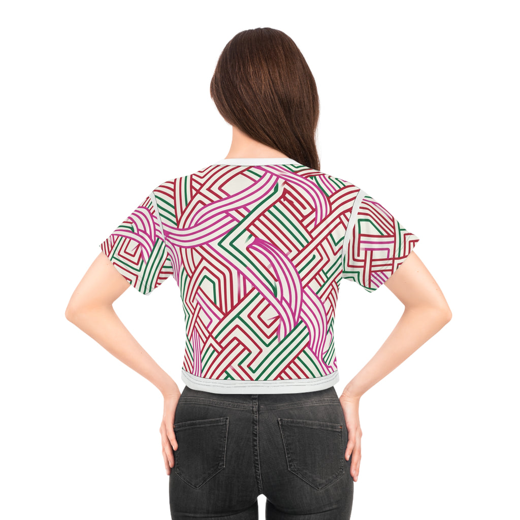 Geometric Basketweave | Crop Tee