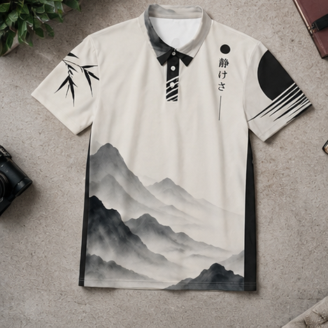 Sumi-e Serenity | Mountain Polo