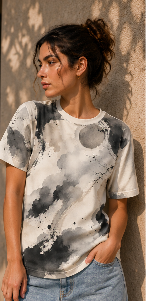 Abstract Ink Wash | All-Over Print Tee