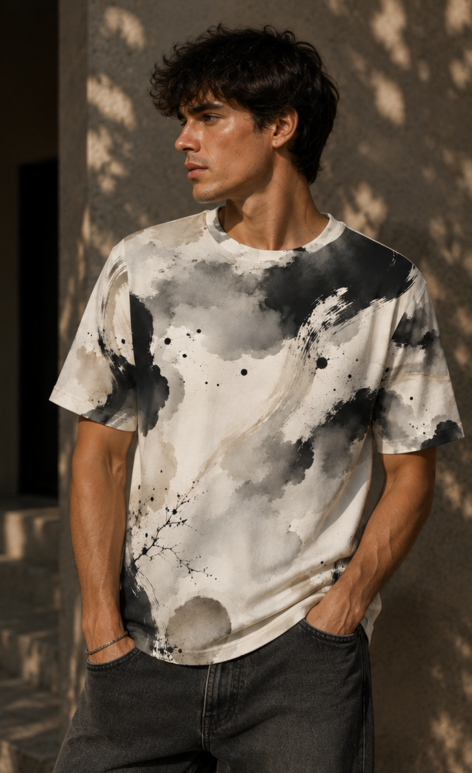 Abstract Ink Wash | All-Over Print Tee