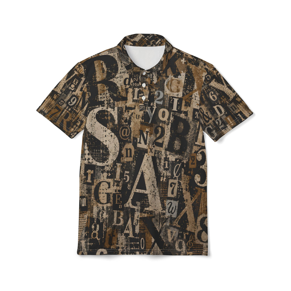 Vintage Letterpress | All-Over Print Polo